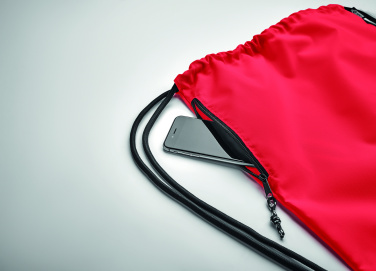 Logo trade promotional merchandise picture of: Large drawstring bag 300D RPET