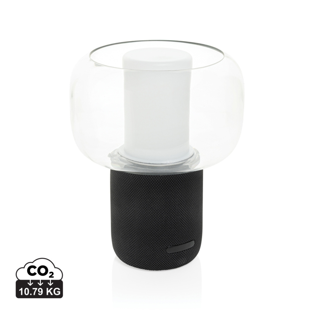 Logo trade promotional gift photo of: Lux RCS recycled plastic 10W speaker lamp