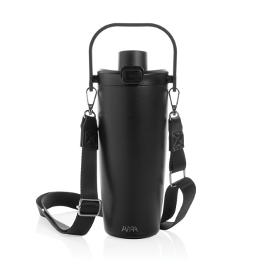 Logo trade promotional gifts picture of: Avira Ayala RCS re-steel duosip lockable crossbody tumbler