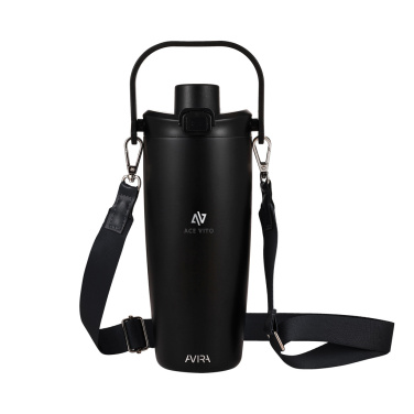 Logo trade promotional gifts picture of: Avira Ayala RCS re-steel duosip lockable crossbody tumbler