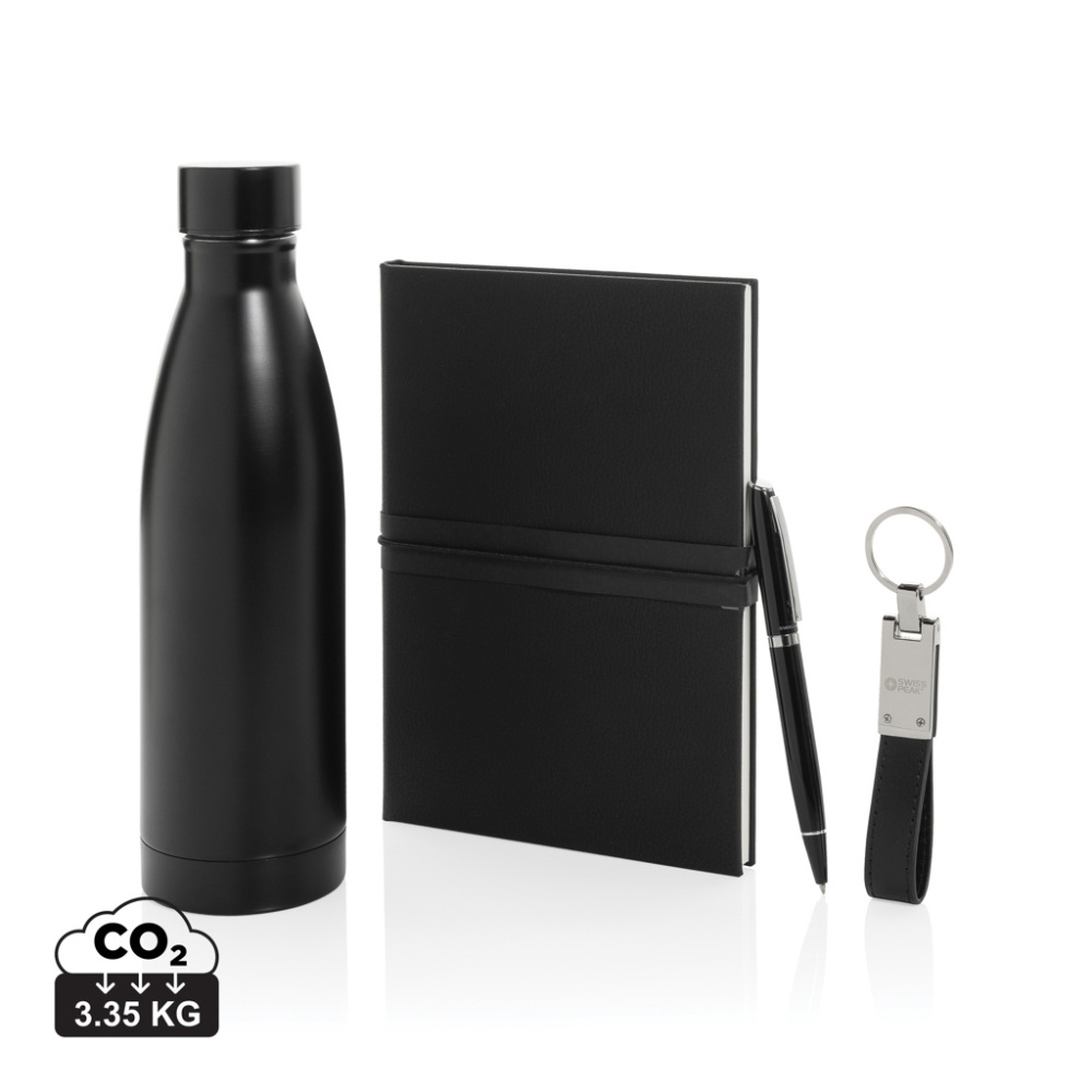 Logotrade promotional items photo of: Swiss Peak RCS deluxe business gift set w/ water bottle