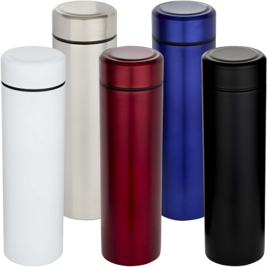 Logo trade promotional merchandise photo of: Taylor 450 ml double wall stainless steel flask with tea strainer