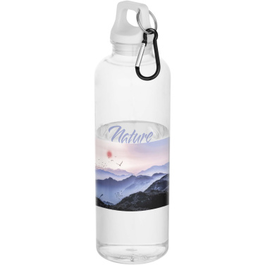 Logotrade corporate gift image of: Oregon 750 ml RCS recycled plastic water bottle with carabiner