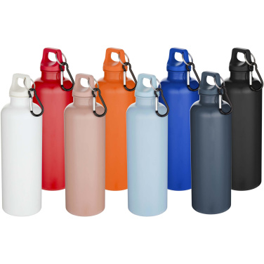 Logotrade promotional product image of: Oregon 750 ml solid colour RCS recycled plastic water bottle with carabiner