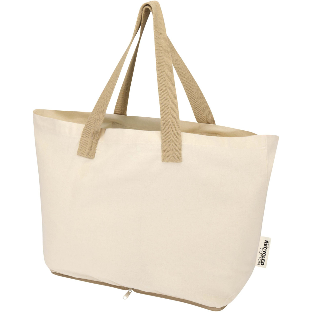 Logo trade promotional gifts image of: Sierra 140 g/m² GRS recycled foldable cotton tote bag 7L