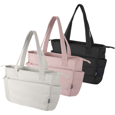 Logo trade promotional gifts picture of: Puffer 15.6" GRS recycled laptop tote bag 18L 