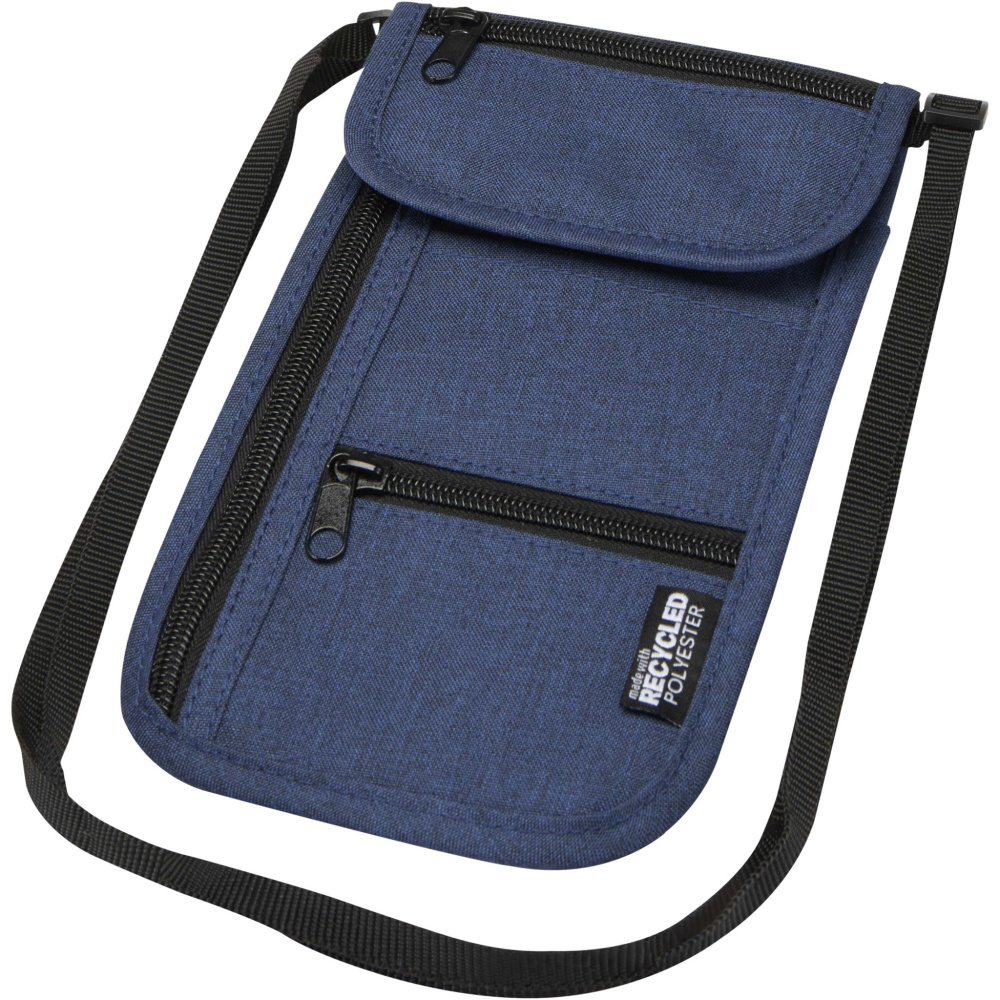 Logo trade promotional products image of: Ross GRS recycled smart travel pouch