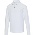 Zeus long sleeve unisex half zip polo, White