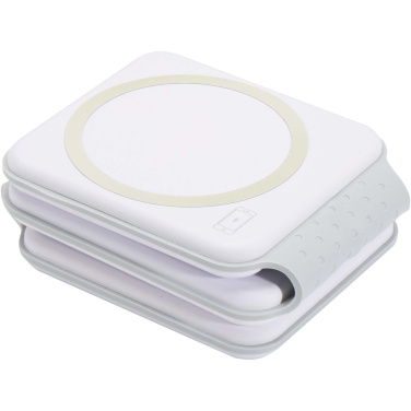 Logo trade business gift photo of: Armus 3-in-1 15W recycled plastic foldable wireless charger