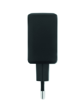 Logo trade business gift photo of: EU 2-pole wall adapter/charger
