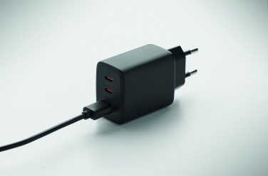 Logo trade promotional item photo of: EU 2-pole wall adapter/charger
