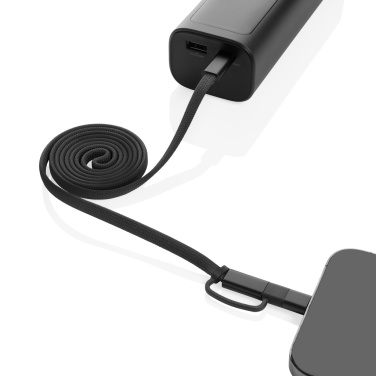 Logo trade promotional giveaways image of: Arc RCS recycled Ultra-thin 60W 2 in 1 magnetic cable