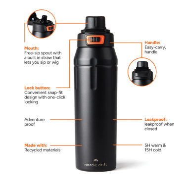 Logo trade promotional giveaway photo of: Nordic Drift Trail RCS Insulated Lockable Sports Bottle