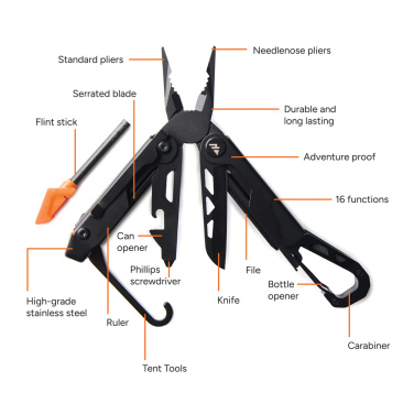 Logo trade business gifts image of: Nordic Drift Adventure Multi-function Pliers