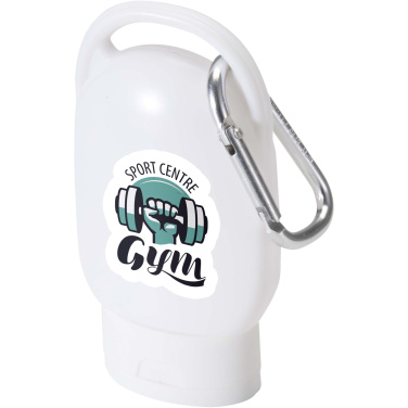 Logo trade promotional giveaway photo of: Rosie SPF 30 suncream with carabiner