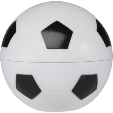 Logo trade promotional gifts picture of: Zuri football-shaped vanilla lip balm with SPF 15