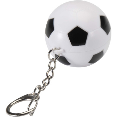 Logo trade promotional giveaways image of: Rami football-shaped vanilla lip balm with SPF 15 and keychain