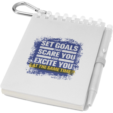 Logotrade advertising products photo of: Lig Mini recycled outdoor soft cover notebook and ballpoint pen set (black ink)