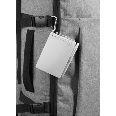 Logo trade promotional giveaways picture of: Lig Mini recycled outdoor soft cover notebook and ballpoint pen set (black ink)