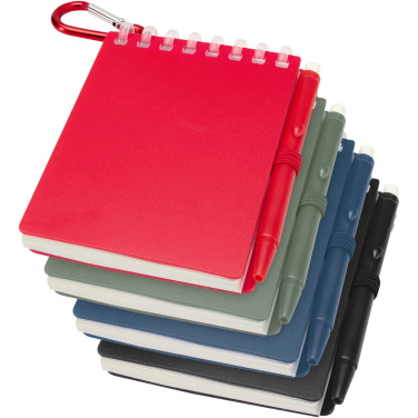 Logotrade business gift image of: Lig Mini recycled outdoor soft cover notebook and ballpoint pen set (black ink)