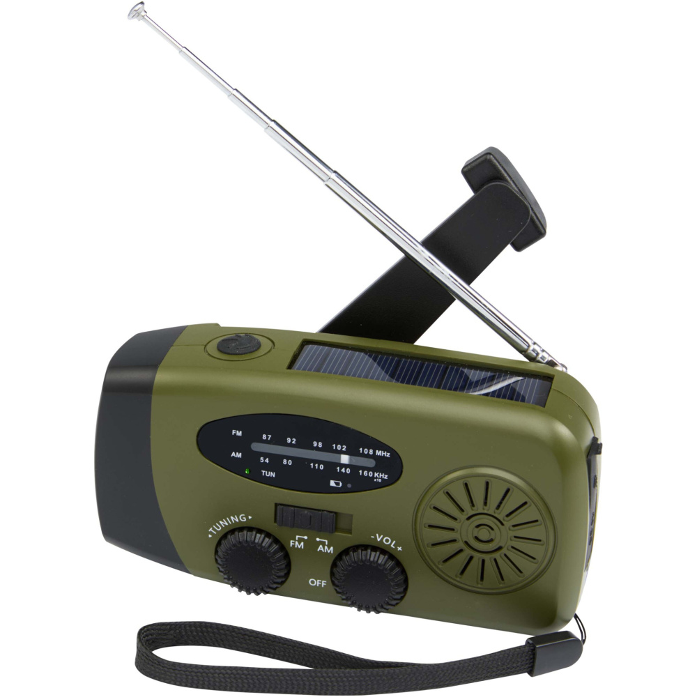 Logo trade promotional giveaway photo of: Avior RCS recycled plastic emergency radio