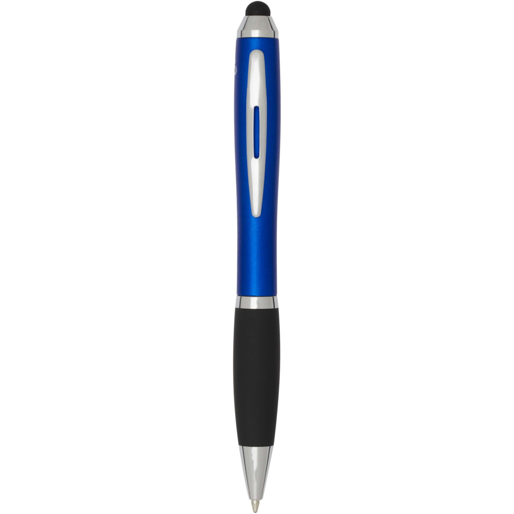 Logo trade promotional giveaways image of: Nash RCS recycled plastic stylus ballpoint pen (black ink)