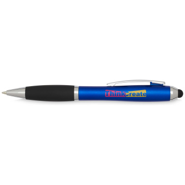 Logo trade promotional giveaways image of: Nash RCS recycled plastic stylus ballpoint pen (black ink)