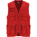 Venera 200 g/m2 v-neck multi-pocket workwear vest, Red
