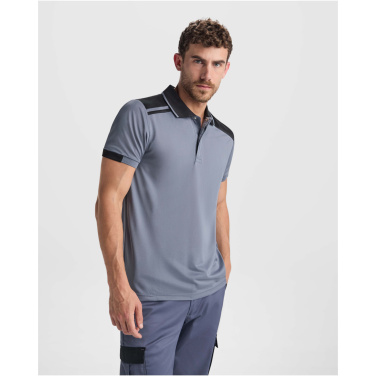 Logo trade promotional merchandise image of: Samurai 160 g/m2 unisex antibacterial short sleeve polo 