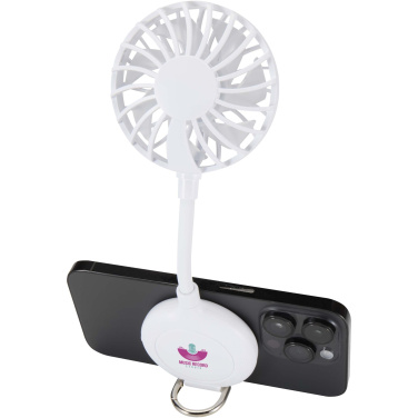 Logo trade promotional giveaways image of: Ventio recycled plastic magnetic portable fan