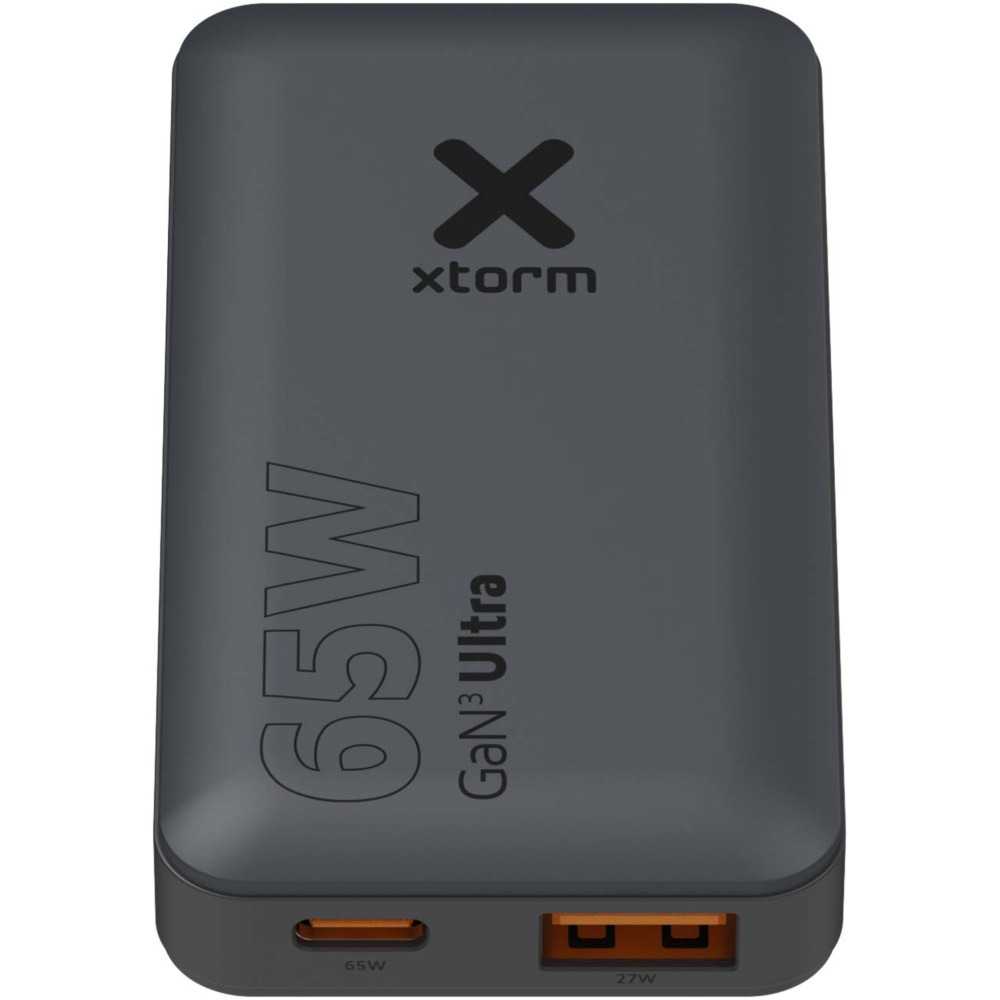Logo trade promotional gifts image of: Xtorm 65W fast travel charger with cable and travel case set