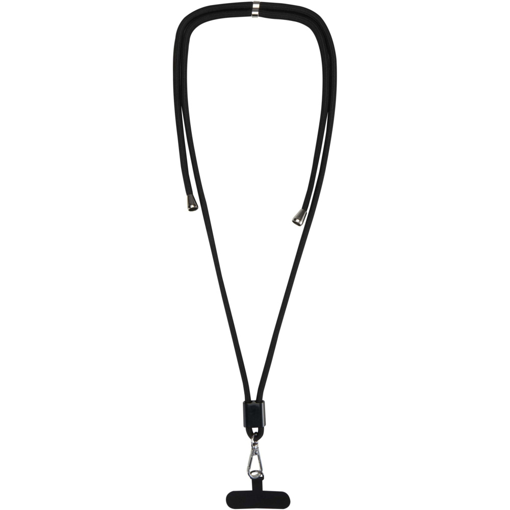 Logo trade advertising products image of: Vega adjustable recycled smartphone lanyard
