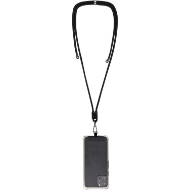 Logo trade promotional gifts image of: Vega adjustable recycled smartphone lanyard