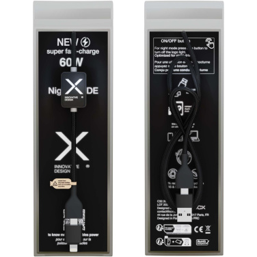 Logo trade corporate gifts image of: SCX.design C32 60W switch charging cable with light-up logo