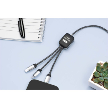 Logotrade business gift image of: SCX.design C33 60W Type-C charging cable with dual light-up logo 