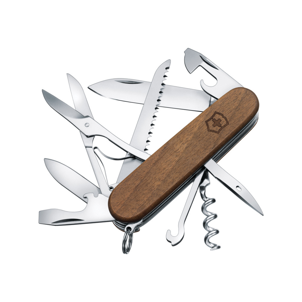 Logotrade promotional giveaway image of: VICTORINOX Pocket Knife Huntsman Wood 13 functions