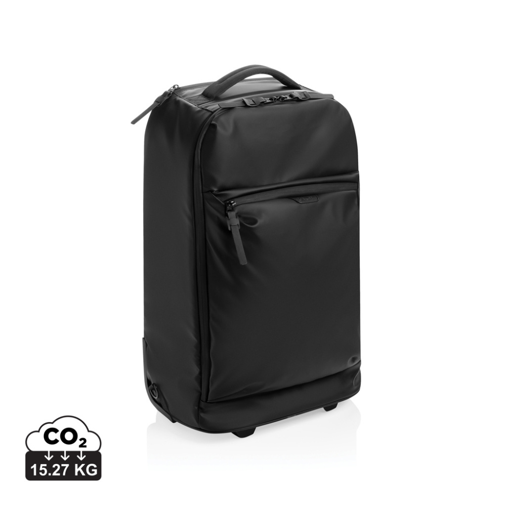 Logo trade corporate gifts image of: Swiss Peak OSLO RCS Wheeled Duffel backpack  cabin proof