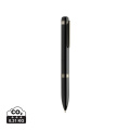 Swiss peak OSLO recycled stainless steel deluxe pen, black