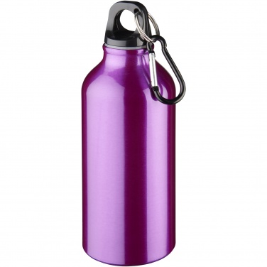 Logo trade meene pilt: Oregon 400 ml alumiiniumist veepudel karabiiniga