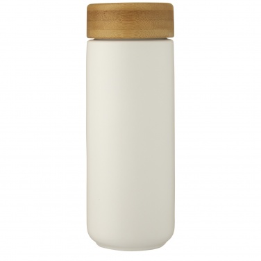 Logo trade reklaamkingituse pilt: Lumi 300 ml keraamiline termoskruus bambusest kaanega