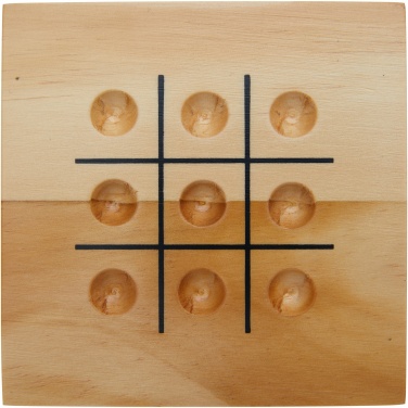 Logo trade reklaamtoote pilt: Strobus puidust tic-tac-toe mäng