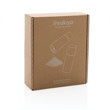 Logo trade ärikingituse pilt: Ukiyo bambusest soola- ja pipraveski komplekt