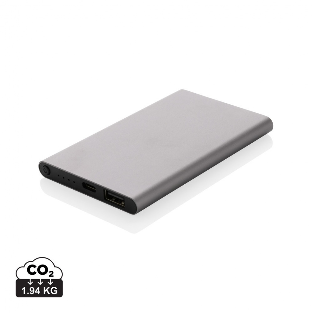 Logo trade reklaamkingituse pilt: RCS-i taaskasutatud plastist/alumiiniumist 4000 mah C-tüüpi akupank
