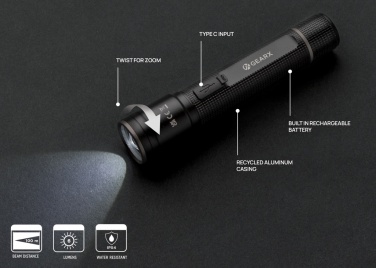 Logotrade ärikingituse foto: Gear X RCS taaskasutatud alumiiniumist USB-taaslaetav taskulamp