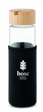 Logo trade reklaamkingi pilt: Klaaspudeli bambusest kaas 600ml
