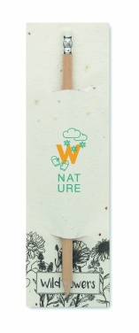Logo trade ärikingid foto: Naturaalne pliiats seemnetega kotis