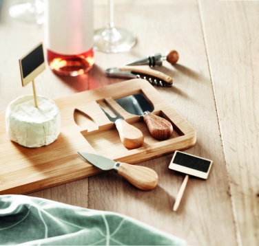 Logotrade firmakingitused pilt: Bamboo Cheese lauakomplekt Leipzig