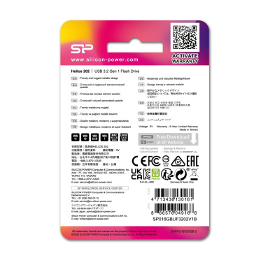 Logotrade reklaamkingid pilt: Mälupulk Silicon Power HELIOS 202, 3.2 Gen 1, 16 GB