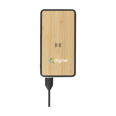 Logotrade ärikingituse foto: Boru Bamboo RCS taaskasutatud ABS Powerbanki juhtmeta laadija