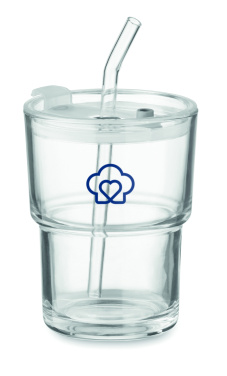 Logotrade firmakingi foto: SIP klaasist joogitops kõrrega 400ml